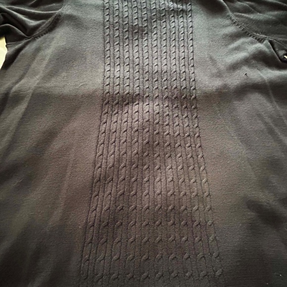 RIBBED KNIT SWEATER WITH MATCHING SCARF, BLACK, SZ 1X, SOFT FABRIC, LONG SLEEVES - Picture 3 of 16